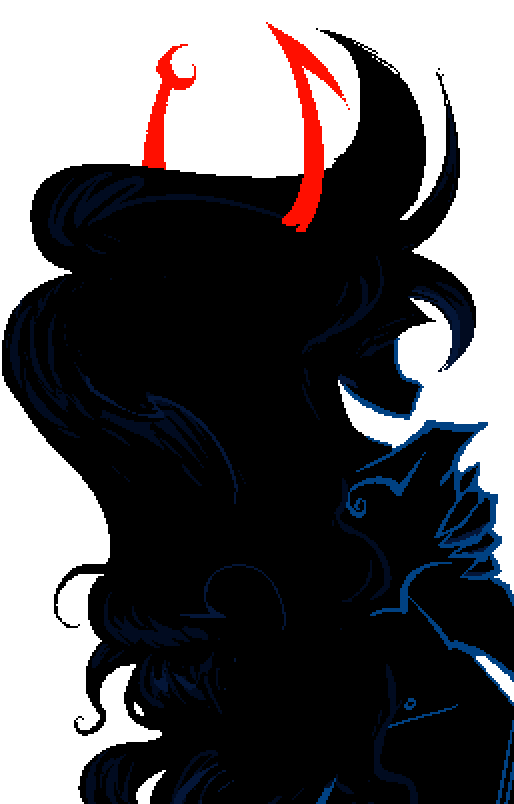 Mindfang from behind, grinning with sharp teeth.