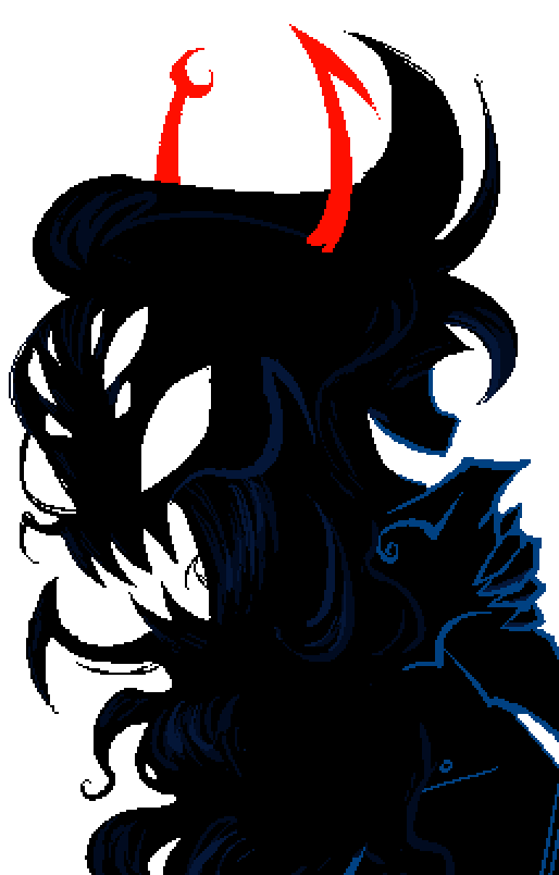 Mindfang from behind. The back of her head is revealed to be Vriska's spider lusus, roaring ferociously.