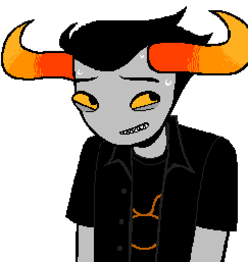 Tavros turns to the right and escapes off the screen.