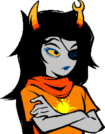 Vriska in her godtier robes