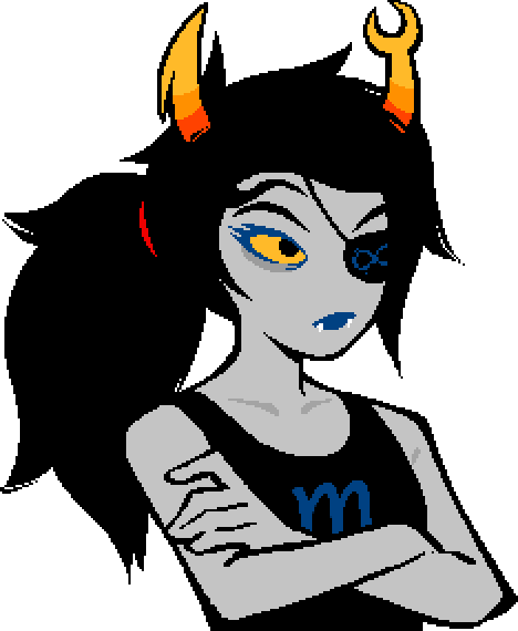 Vriska, folding her arms and pouting