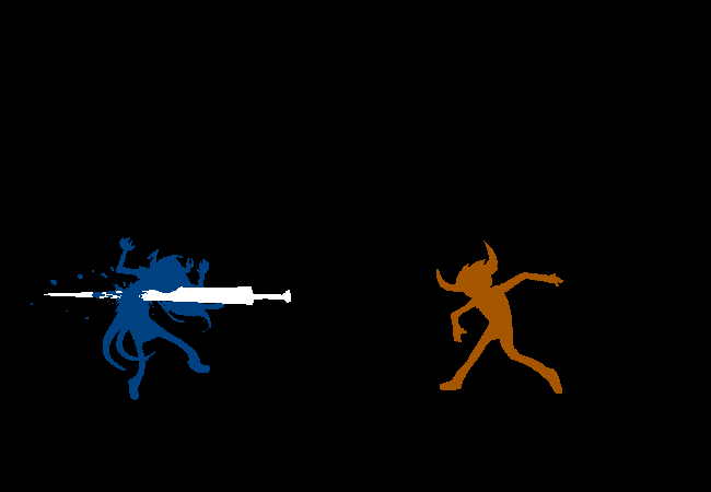 And impales Vriska using the lance.