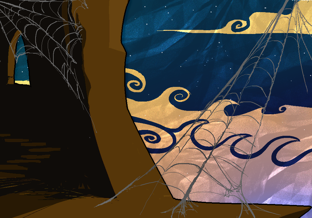 Background: The craggy pit outside Vriska's hive, where her spider lusus lives