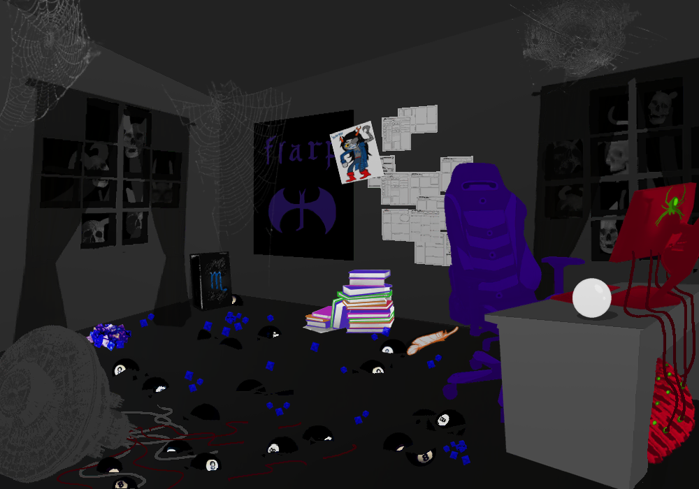 Vriska's bedroom in her hive.